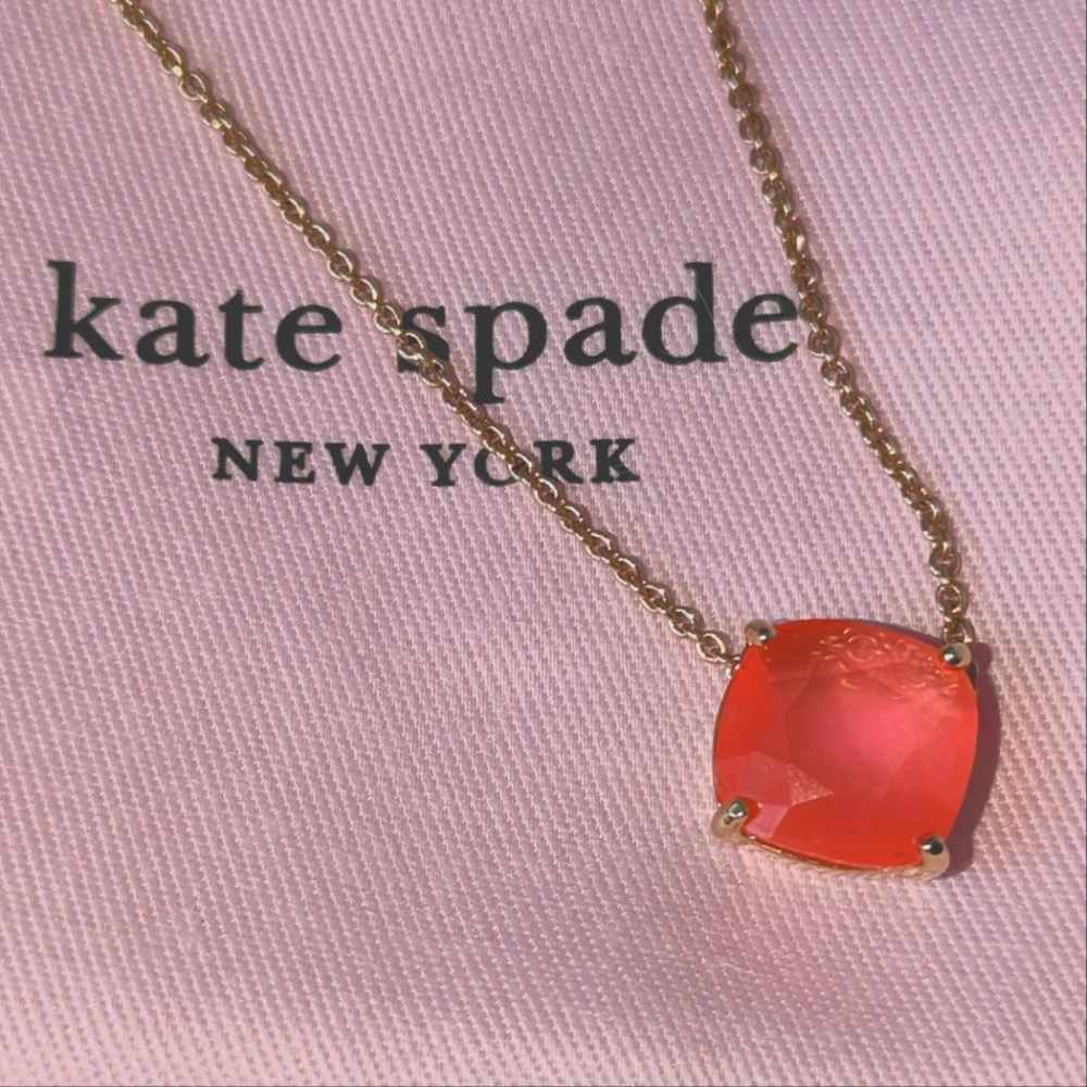 Kate Spade Cause a Stir Necklace in 🪸 🪸 🪸 Coral w/pouch